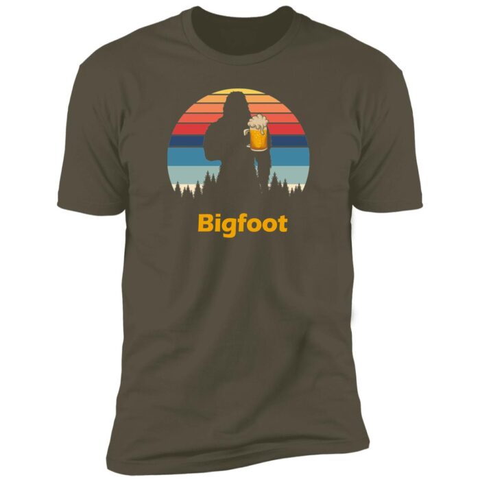 Bigfoot w/ Beer Premium Short Sleeve Tee - Image 2