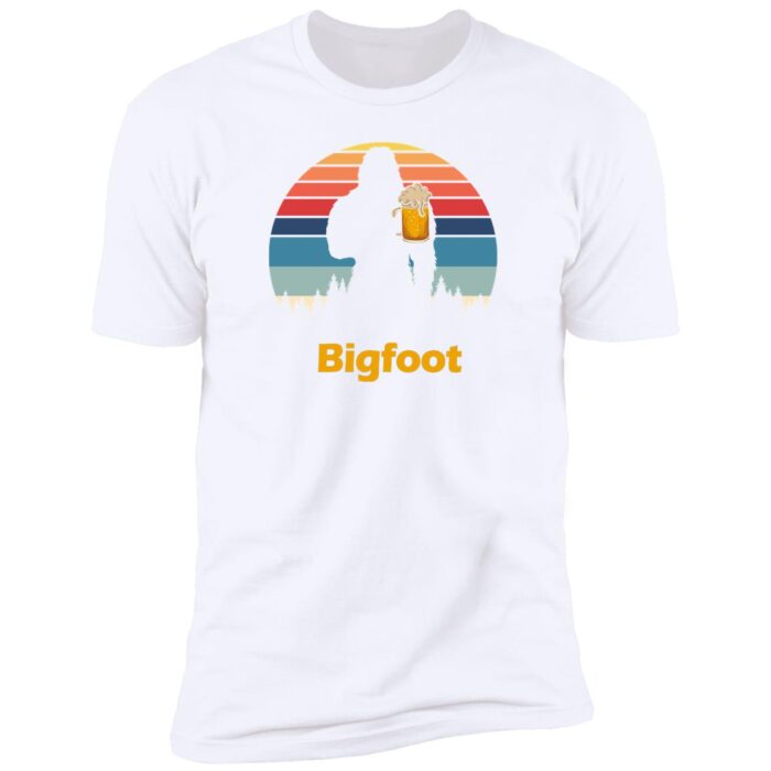 Bigfoot w/ Beer Premium Short Sleeve Tee - Image 3