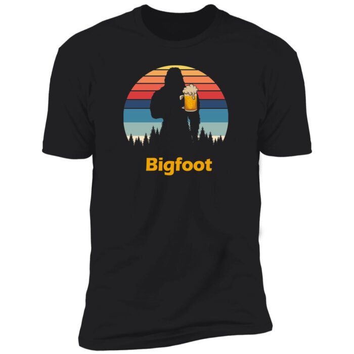 Bigfoot w/ Beer Premium Short Sleeve Tee