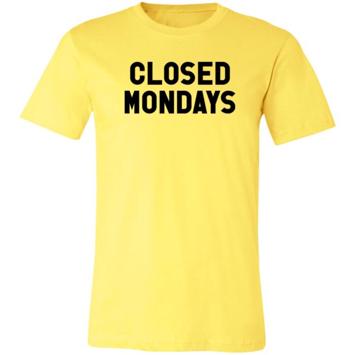 Closed Mondays Unisex Jersey Short-Sleeve T-Shirt - Image 2